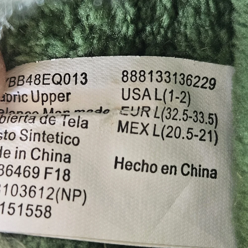 Build A Bear Halloween Zombie Bear House Slippers Shoes Youth SZ 1 2 Green